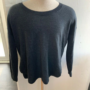 Madewell Charcoal Gray Scoop Neck Sweater Sz M